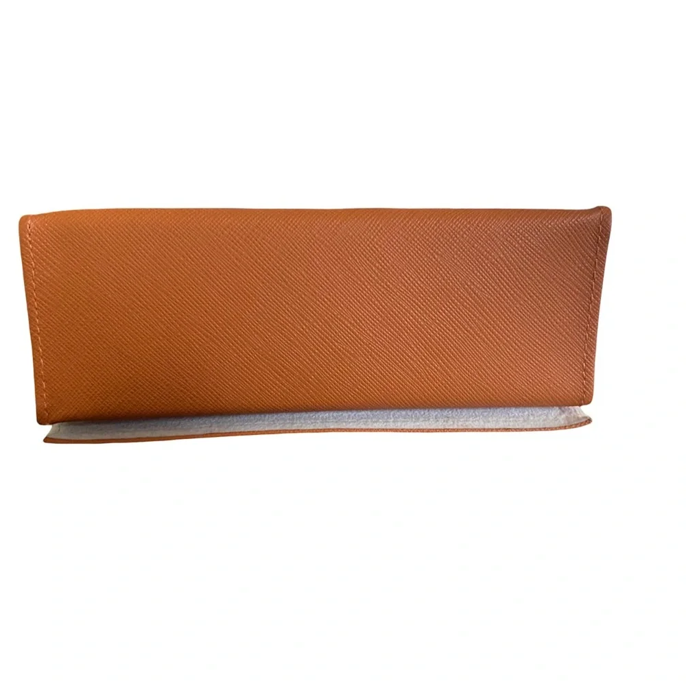 Tory Burch Saffiano Orange Leather‎ Eyeglasses/Sunglasses Case
